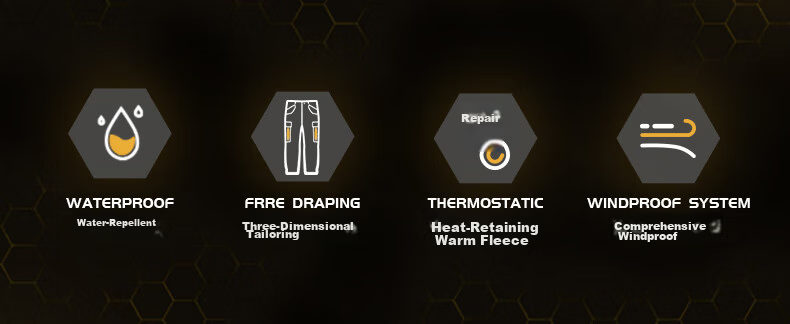 CAMEL Women's Softshell Outdoor Pants Spring Autumn Fleece-Lined Wide-Leg Water-Repellent Lightweight Work Pants 5