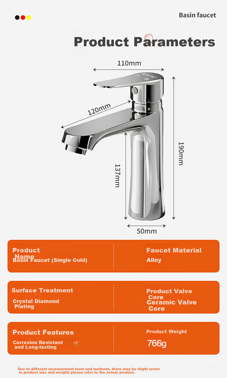 Rosecret [Germany] Single Cold Basin Faucet Bathroom Washbasin Faucet Sink Faucet 2