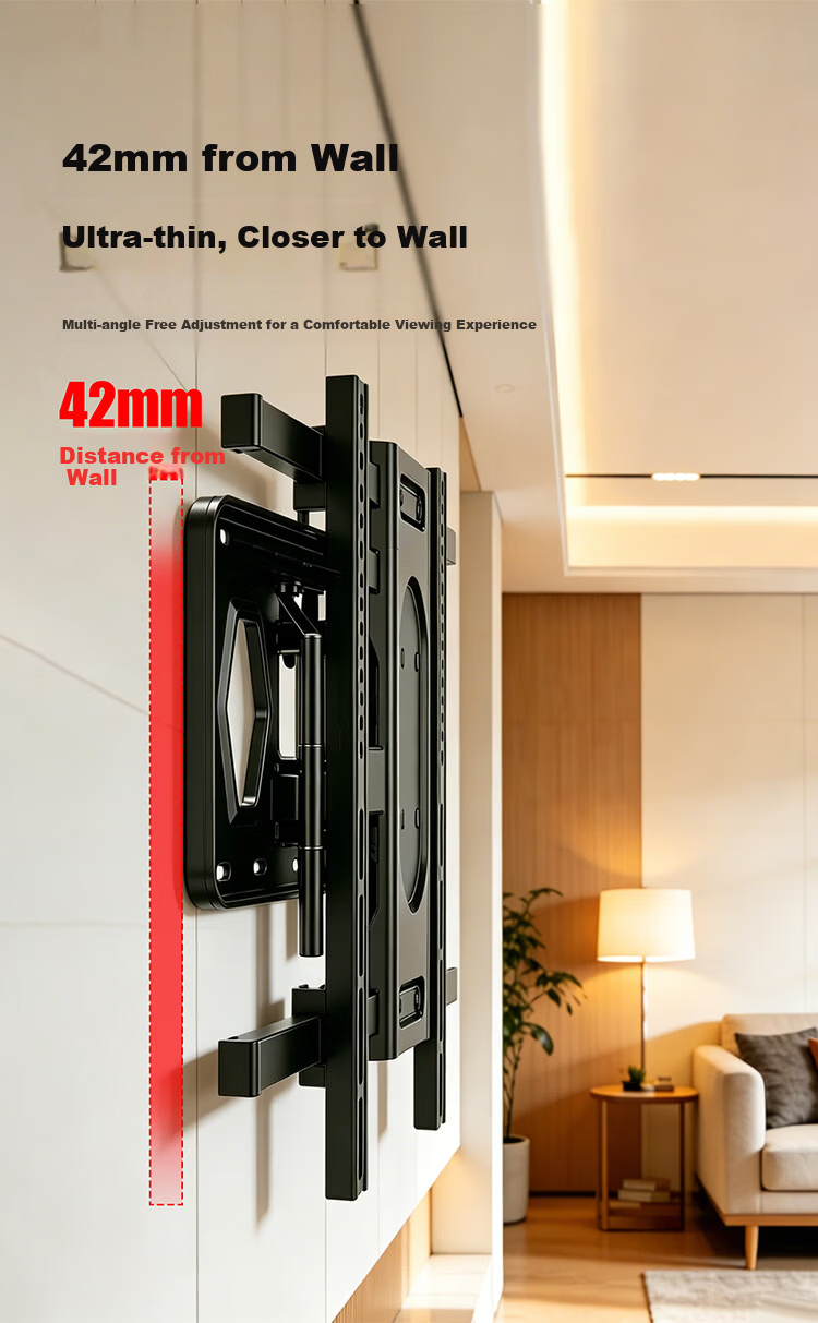 Fangmao 32-80 Inch TV Mount Adjustable Wall Bracket Rotatable Multifunctional Compatible with Hisense TCL Thunderbird Skyworth Samsung Sony Huawei Xiaomi TV Stand 5