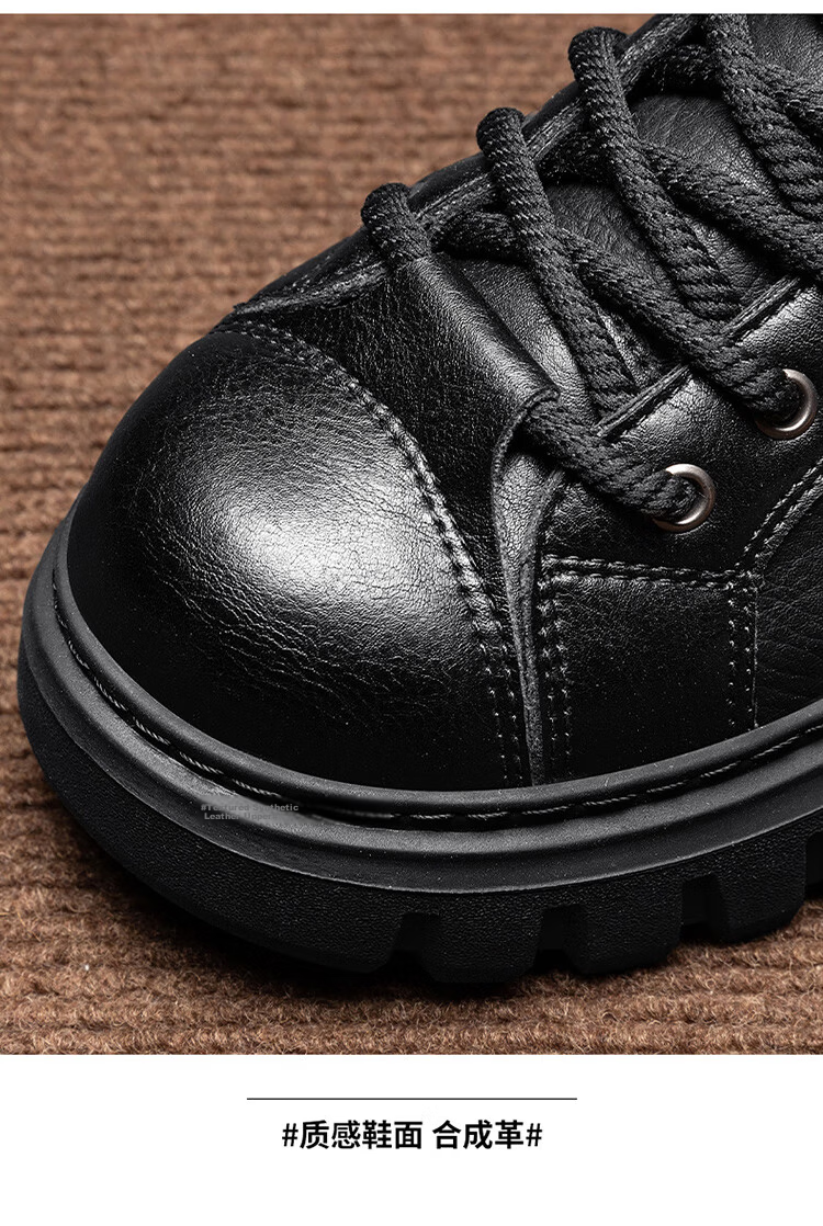 G.N.Shi Jia Men's Boots 2025 Autumn Winter New Low-top Martin Boots Outdoor Thick-soled Casual Leather Shoes Trendy Versatile Men's Shoes 56