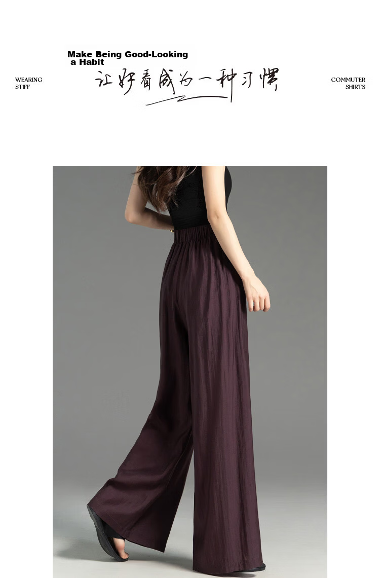 Demana [Refreshing Lyocell] Summer Minimalist White Moonlight Multi-Layer Pleated Flowing Slimming Wide-Leg Casual Pants for Women Premium 13