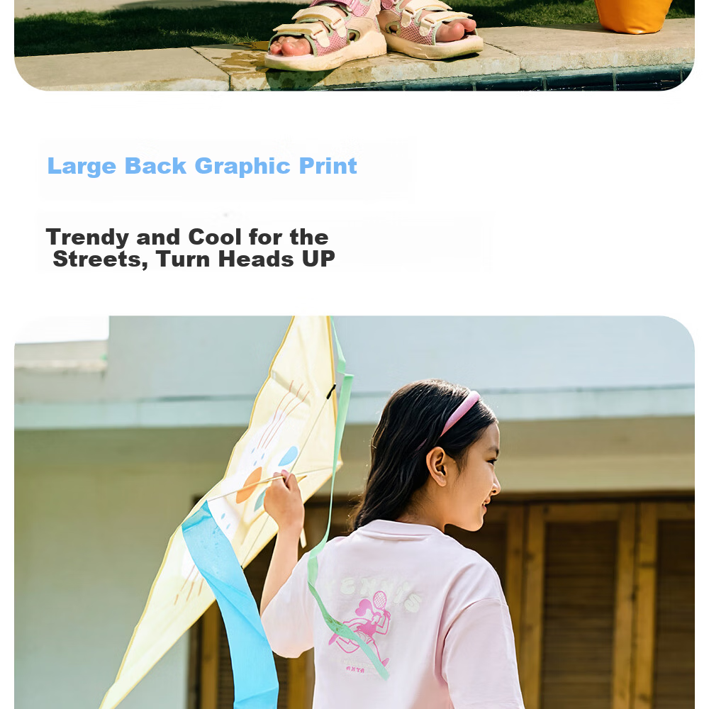 Anta Kids Sports Set Girls 2026 Summer Breathable Skin-friendly Cotton Short Sleeve Skirt A62626702 8