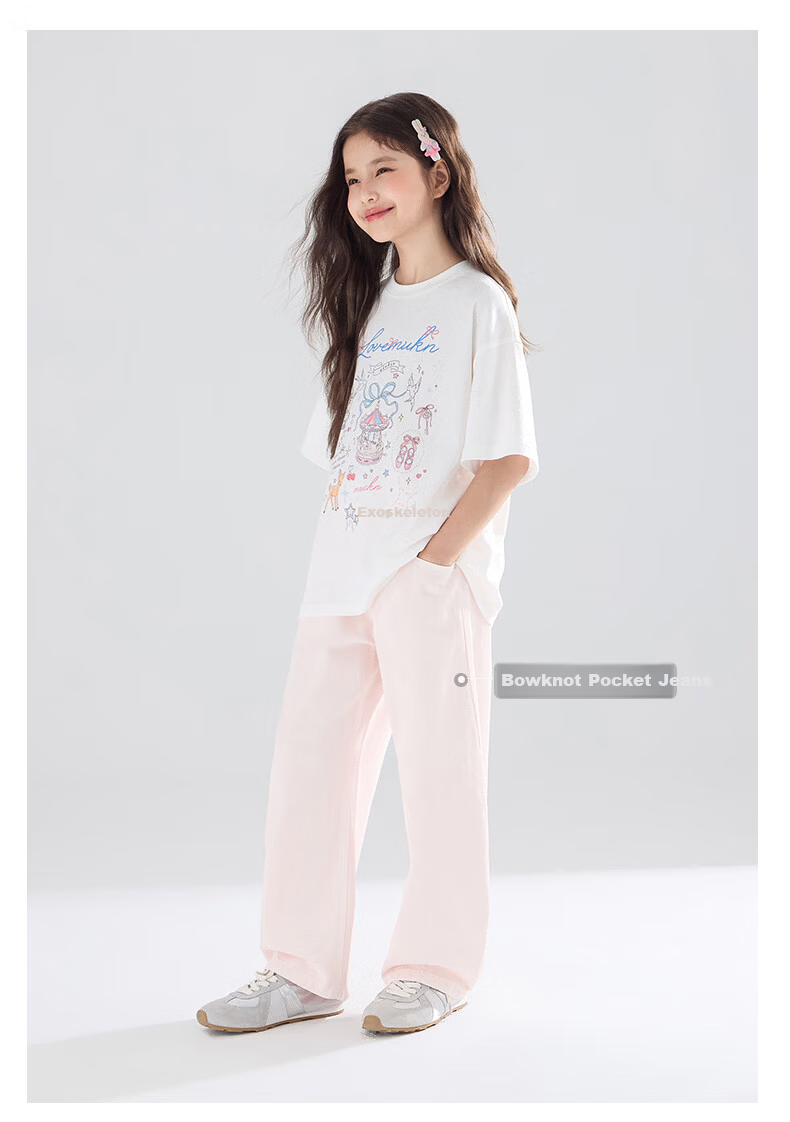 Mucmukn Wish Fairy Snowflake Soft Cotton Loose Hand-Painted Print Short Sleeve T-Shirt Summer Girls' Tee New 14