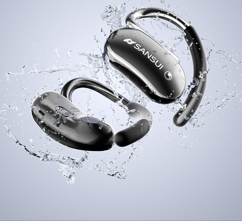 SANSUI W15 Dual Device Connection Bluetooth Bone Conduction True Wireless Earhook Sports Running Headphones Noise Cancelling Long Battery Life for Apple Huawei Black 21