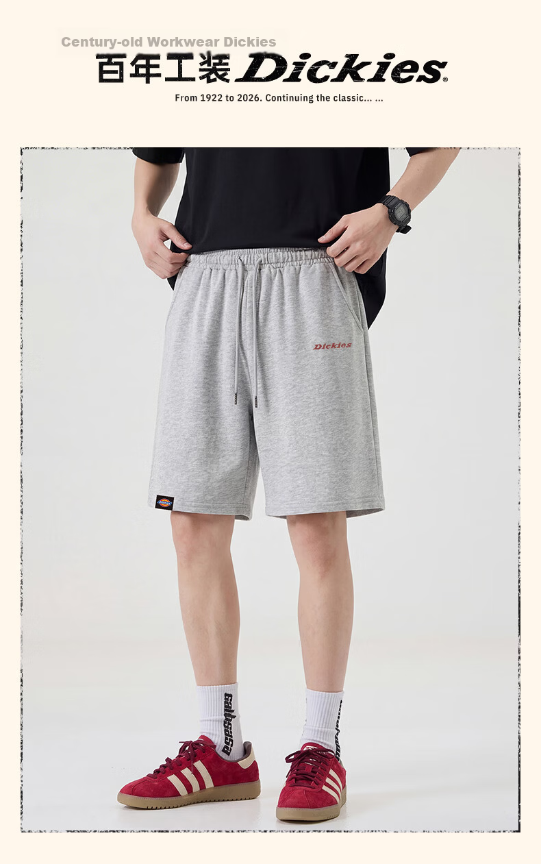 Dickies American Vintage Casual Straight-Leg Shorts Men 2026 Summer New Simple Comfortable Loose Breathable Durable Knee-Length Pants 2