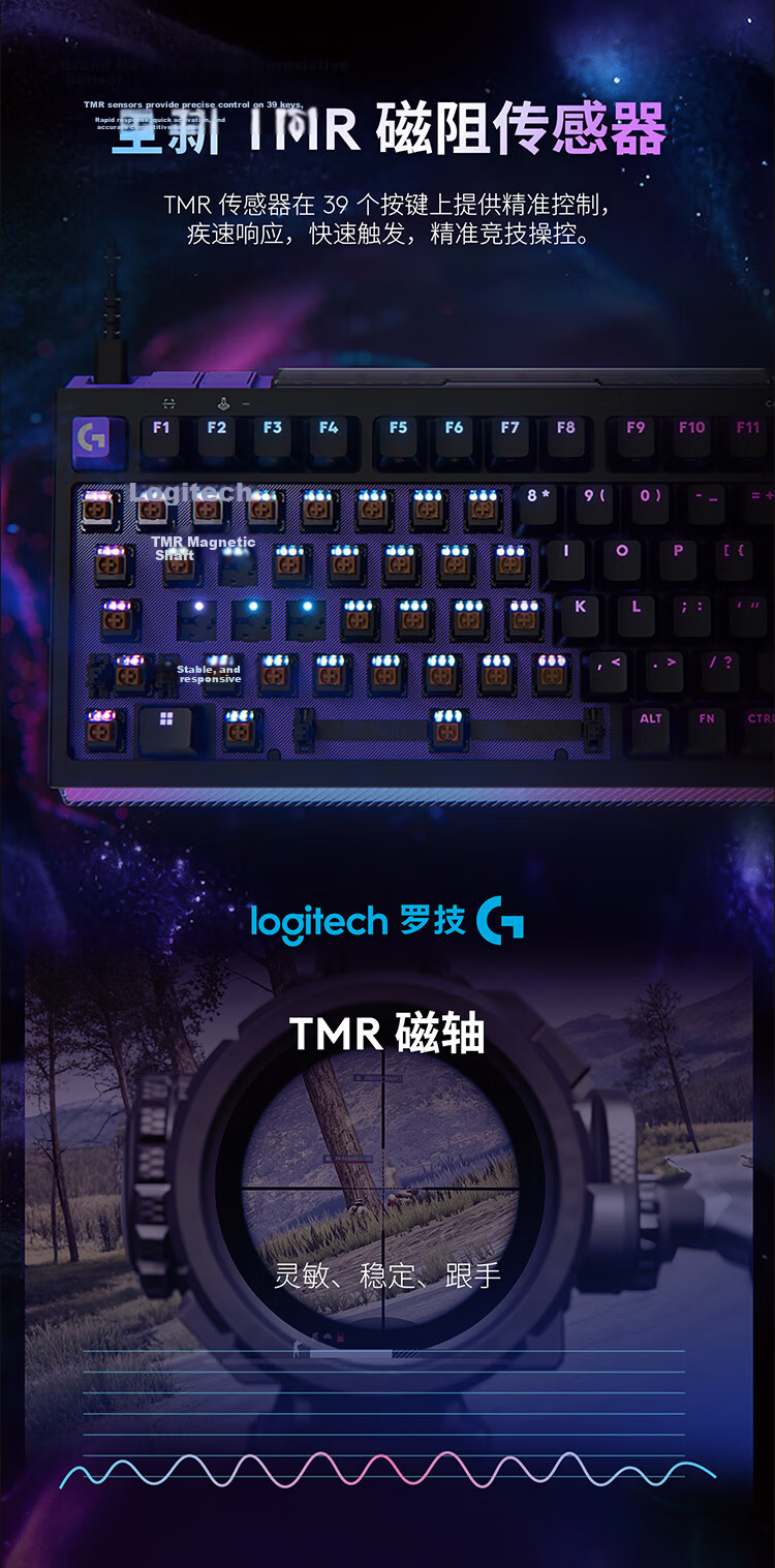G G512 X 75 Gaming Keyboard 75-Key Magnetic Mechanical Switch Hybrid RGB FPS Valorant Delta Operation (Black T Switch) 3
