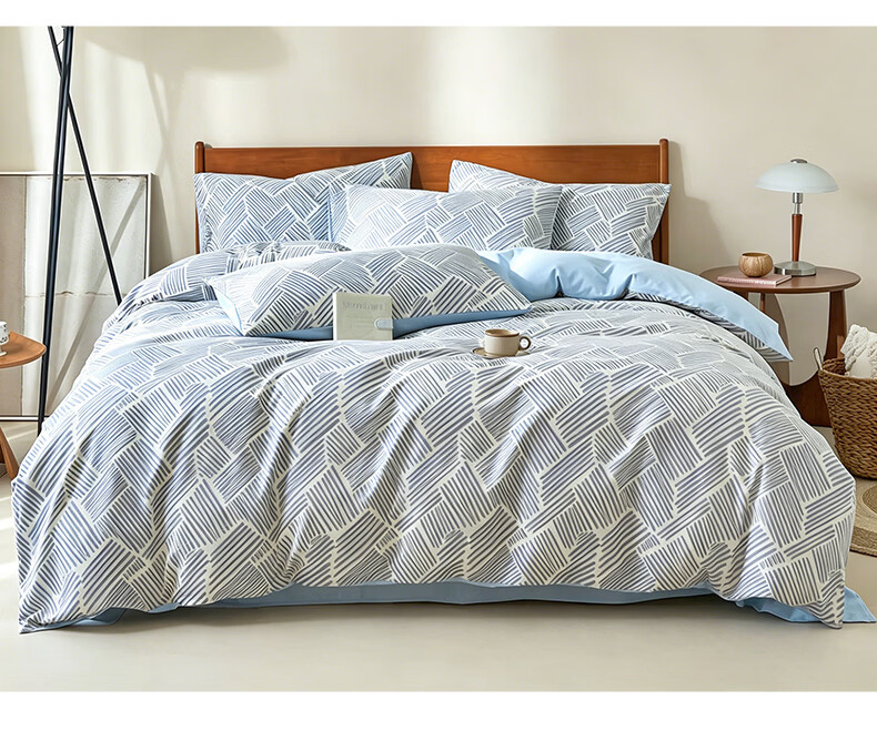 Grace A-Class Antibacterial 100% Xinjiang Cotton Pure Cotton Quilt Cover Single Piece Student Quilt Cover Sea Salt 180*220cm 18