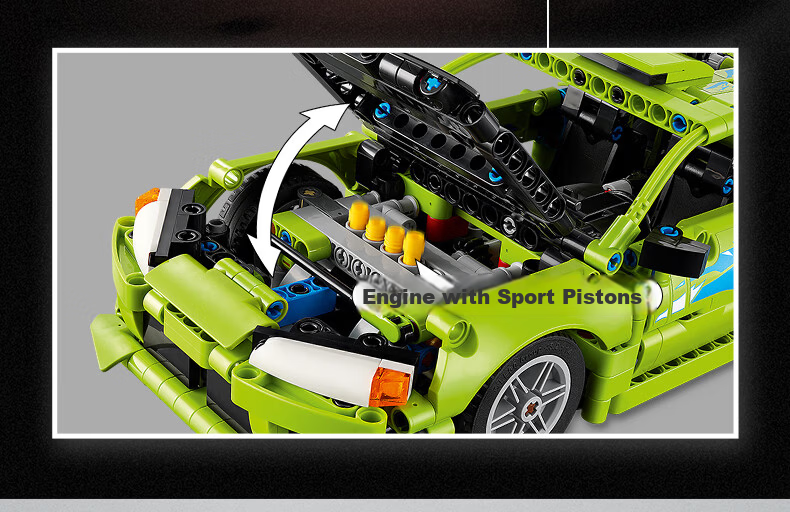 LEGO Building Blocks Mechanical Set 42229 Mitsubishi Eclipse Race Car Kids Boys Girls Toy Birthday Gift Home Decor 4