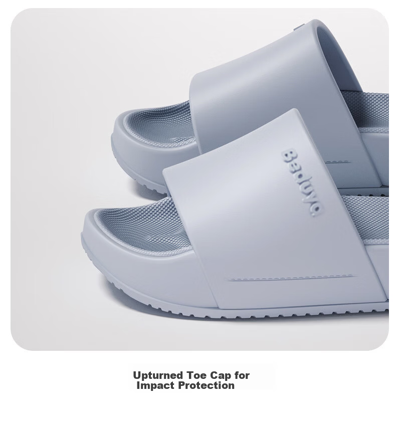 Beiduo Yang Couple Slippers Men Home Indoor Antibacterial Bathroom Shower Non-slip Thick Sole Sandals Women Outdoor Wear Off-white 42-43 6