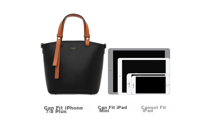 HONGU Women's Handbag, Leather Bucket Bag, Ladies' Tote Bag, Shoulder Bag, Crossbody Bag, 38cm Goddess Day Gift 11