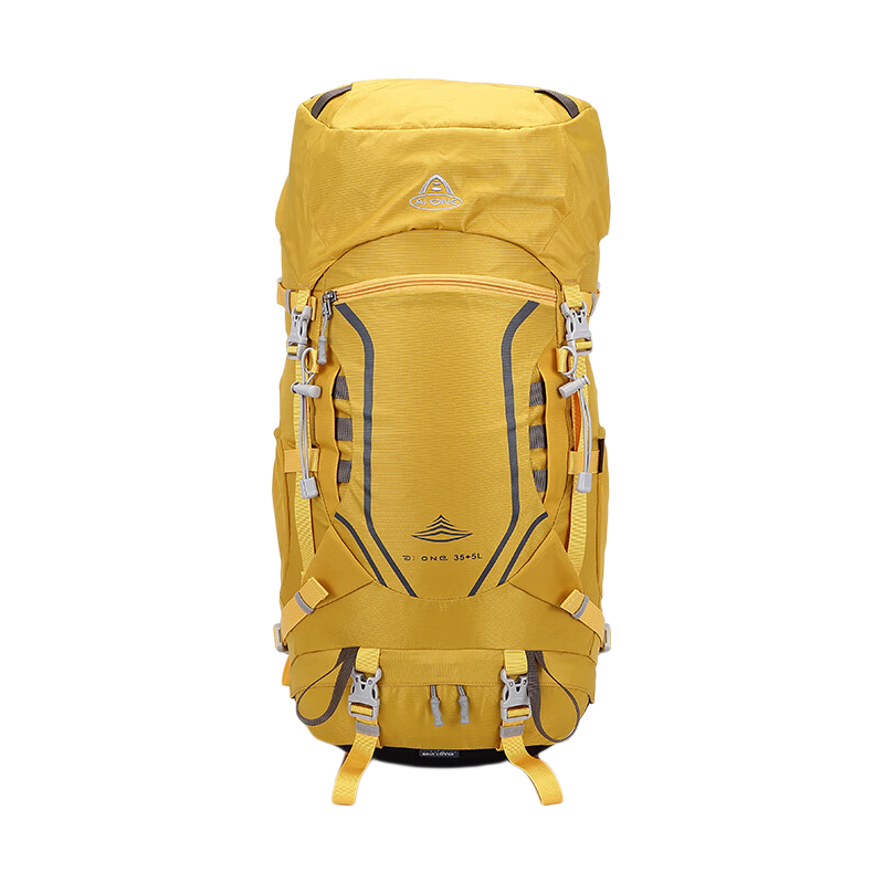 AiWang Women's Oxford Cloth Hiking Backpack Men's Outdoor Suspension Load Heavy Duty Large Capacity Travel 35+5L Yellow