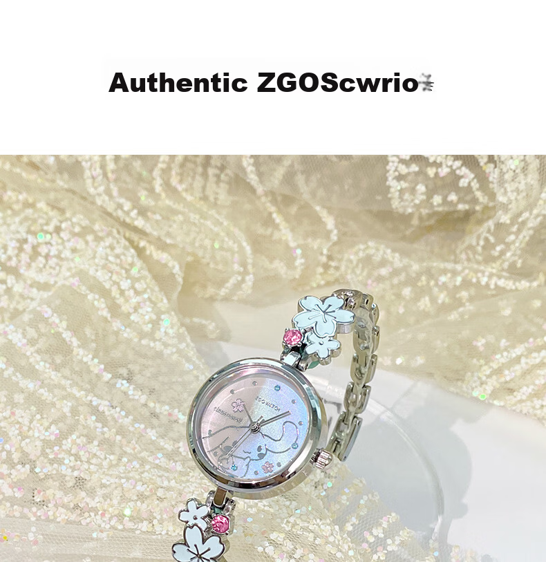 ZGO Sanrio Watch, Women's Butterfly Bracelet, Student Gift for Middle And High School, Cinnamoroll Valentine's Day Present for Girlfriend 1