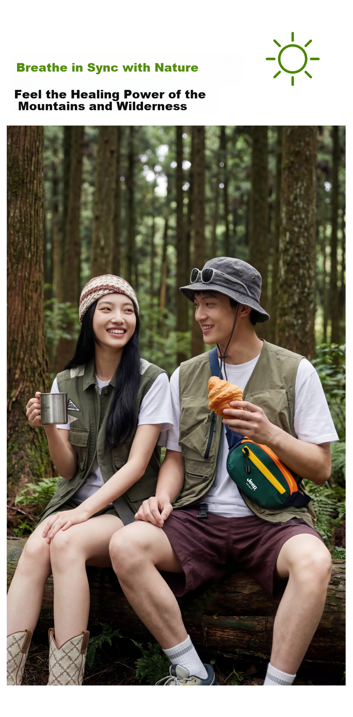 JEEP SPIRIT Outdoor Lightweight Chest Bag Men Outdoor Cycling Crossbody Bag Women Single Shoulder Sports Waist Bag Casual Small Phone Commuter Bag 12