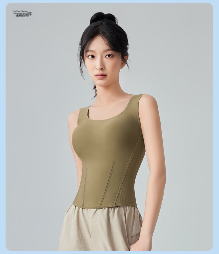 Beneunder 5D Vest Strap Bra Women's Inner Wear Outer Wear Spring Summer Back Shaping Yoga Black S 27
