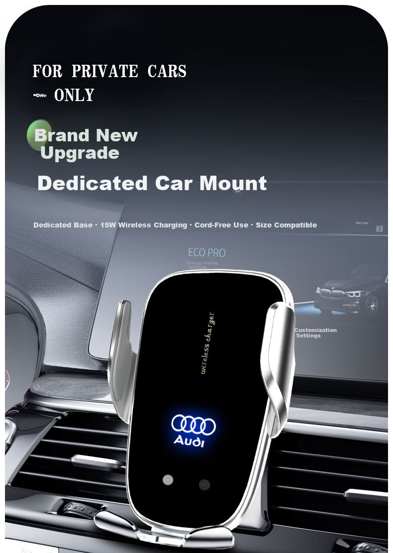 Newsmy Audi A4L/Q5L Car Wireless Charging Phone Holder 3