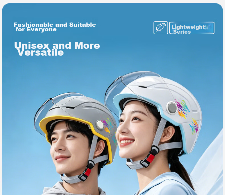 AD New National Standard Class A 3C Certified Electric Vehicle Helmet for Men and Women Summer Lightweight Safety Cap Four-Season Universal Motorcycle Half Helmet Ultra-Light Integrated Molding 212 Pi 24