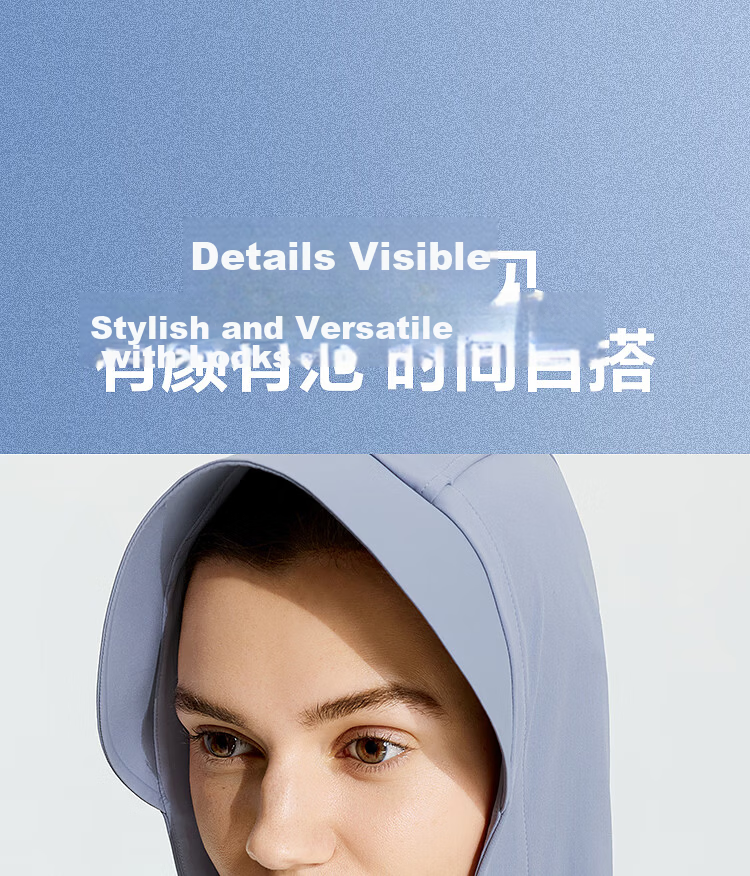 Bosideng 26-Year Summer Women's Sun Protection Hooded Original Yarn UPF100 Cooling Breathable Jacket B261326458 12