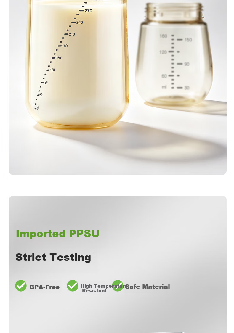 Qikibao Baby Growth PPSU Feeding Bottle Set 240ml Straw Direct Drinking for 6+ Months Imitation Breast Milk Children's Festival Gift 8