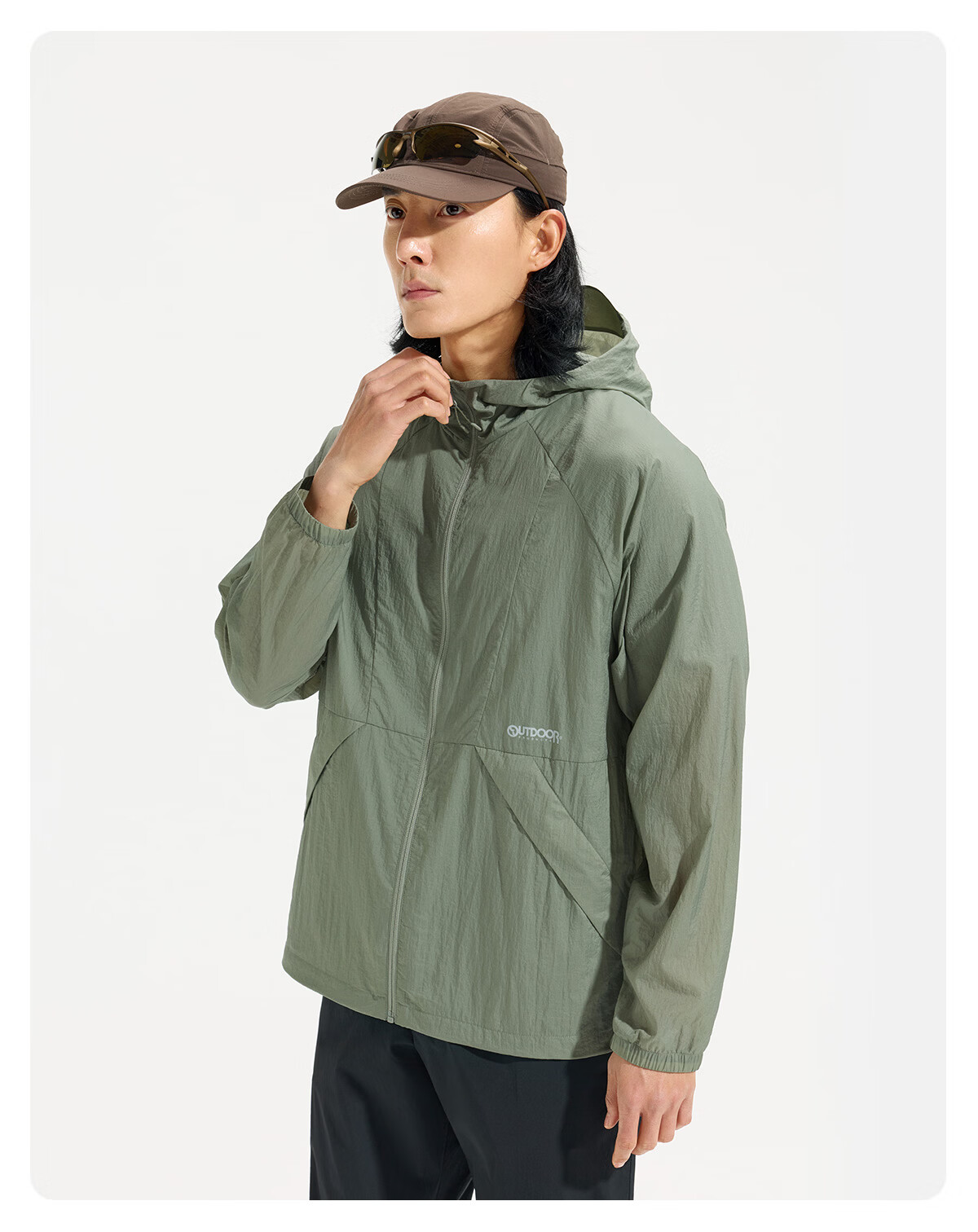 OUTDOOR PRODUCTS Men's Sun Protection Jacket Spring Summer 2026 Lightweight Comfortable Water-Repellent Coat UV Protection UPF50+ OFPF621312 22