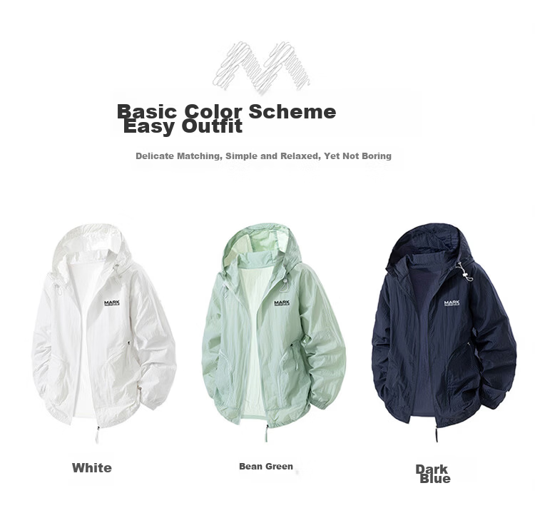 MARK FAIRWHALE Ice Silk Lightweight Sun Protection Jacket Unisex Summer UPF50+ UV Protection Breathable Couple's Coat Green 2XL 12