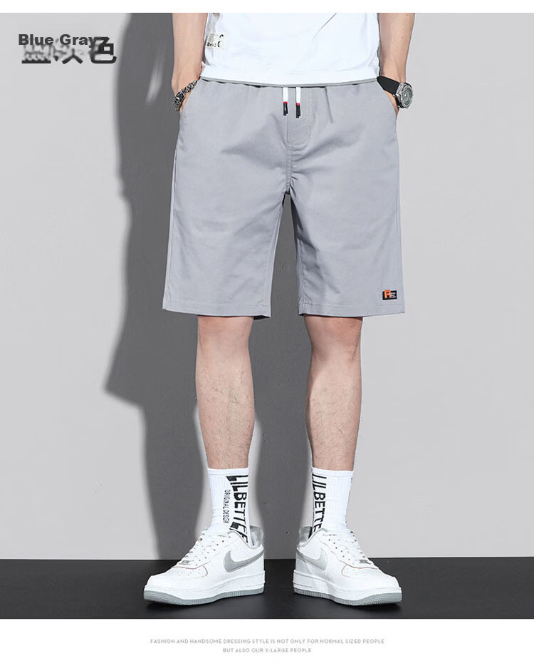 Pierre Cardin Men's Workwear Shorts Summer Casual Straight Cotton Stretch Five-Point Pants Black XL 12