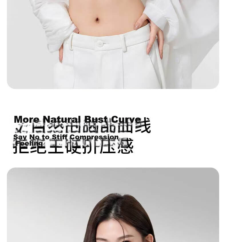 LangSha Women's Adhesive Bra Lift Push-Up Anti-Sagging Anti-Exposure Breathable Seamless Nude Feel Small Chest Enhancing Bra 6