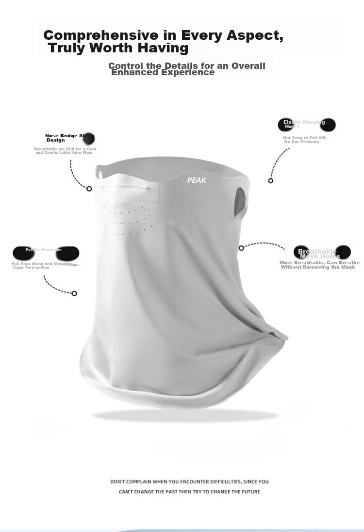Peak Sun Protection Face Mask Hooded Ear-Hanging Outdoor Fishing Cycling Windproof Breathable UV Protection Eye Neck Face Bikini 6