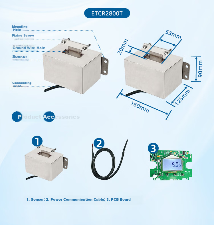 ETCR Online Ground Resistance Tester with Ground Current Measurement, Explosion-Proof Certified, RS485/4G Communication 19