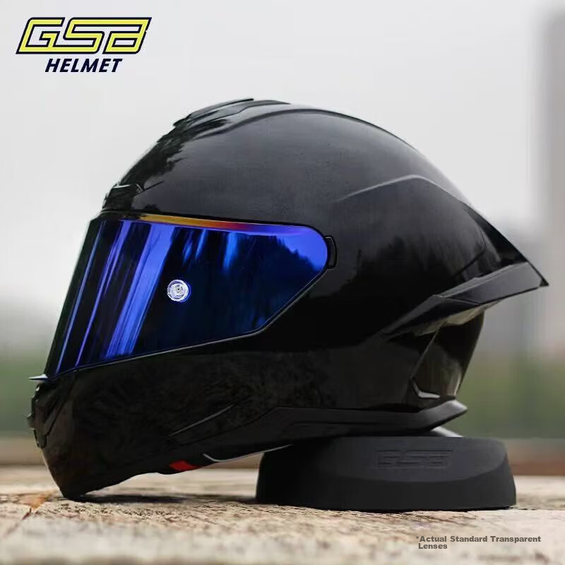 GSB Motorcycle Full-Face Helmet Unisex Touring Four-Season G-361GT Flash Black