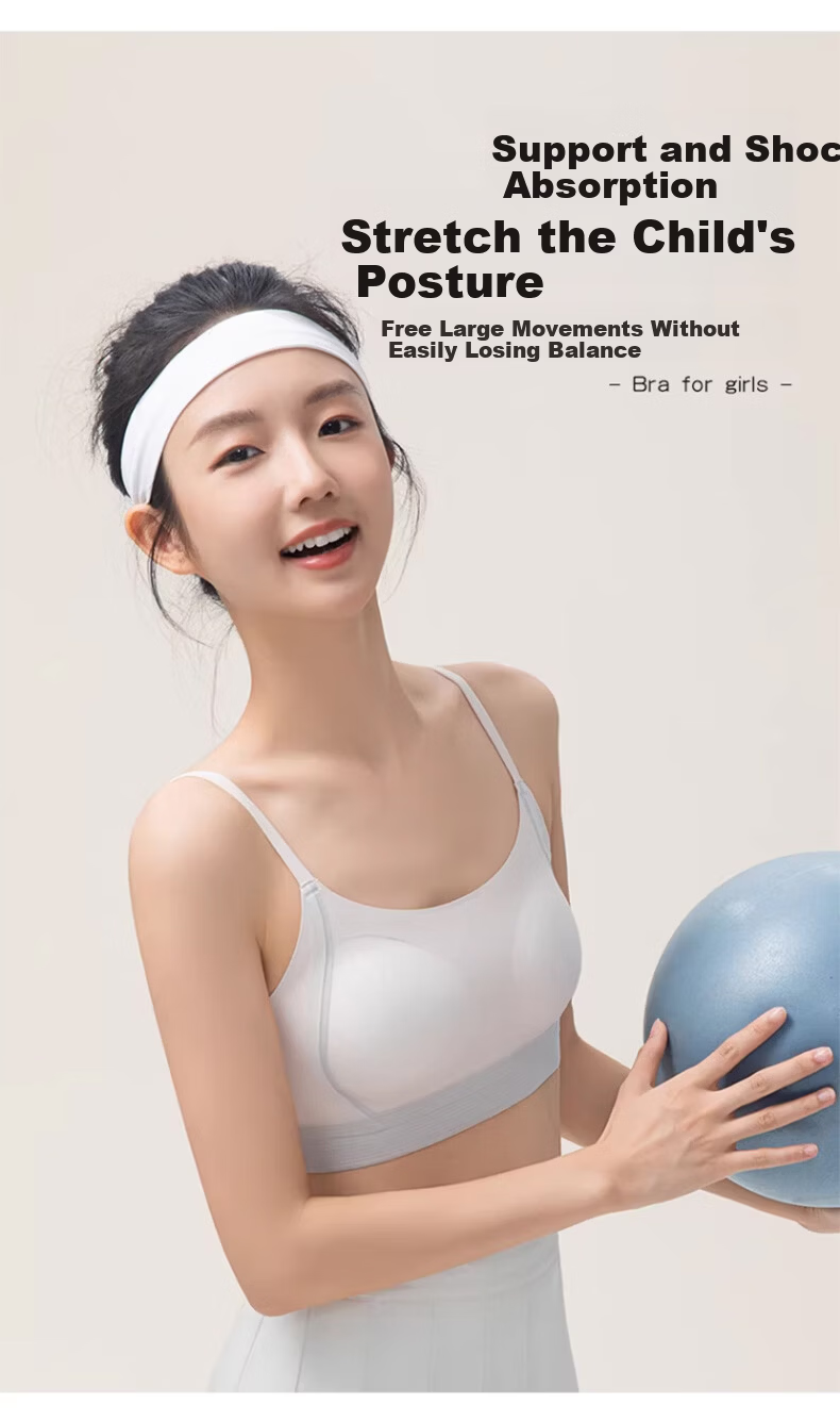 GUJIN Girls' Camisole Bra Underwear for Middle and High School Students, Youth Development Vest, Teenager Stage 2-3, White XL 9