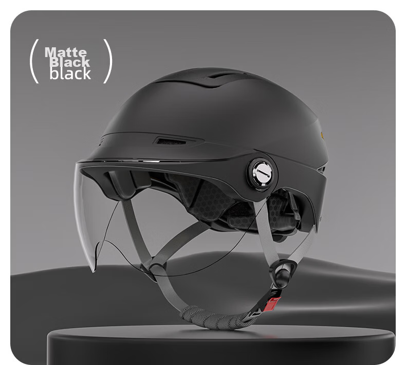 YUANBANG Helmet Electric Vehicle 3C Certified New National Standard Class A Electric Motorcycle Half Helmet Unisex Summer Breathable Safety Helmet Four Seasons Universal Off-White with Ventilation Len 18