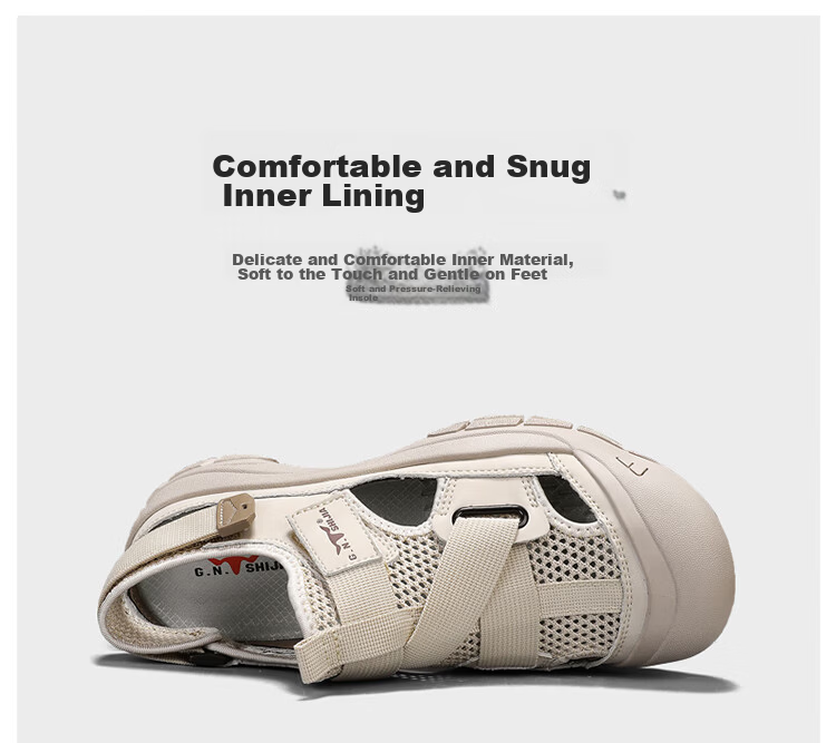 Bull Family Baotou Men's Summer Breathable Hollow Beach Sandals Outdoor Casual Sports Creek Shoes Men's Hole Shoes 11