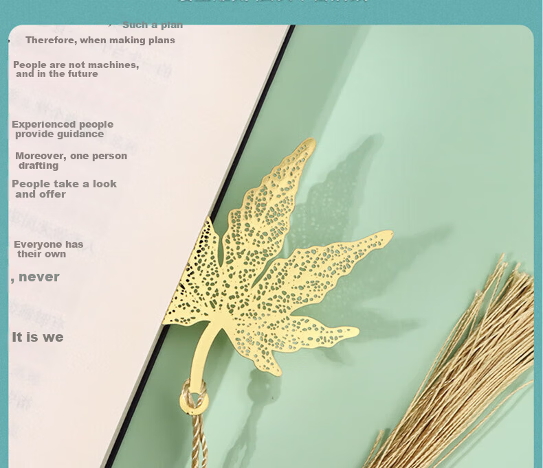 E-Muguo Metal Bookmark Ancient Style Gift Box Chinese Cultural Creative Brass Bookmark Birthday Gift Creative Souvenir for Teachers Classmates Friends Wutong Leaf 8