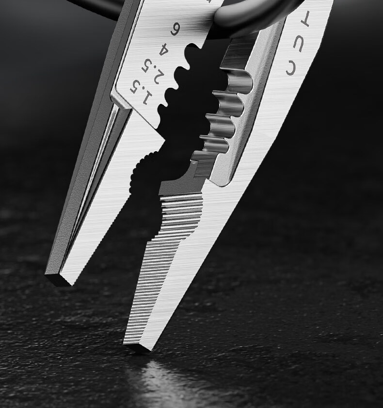 Delixi Wire Stripper Pliers Electrician Multi-Function Cutting Needle Nose Pliers 8-in-1 Industrial Grade New Model Pliers 14