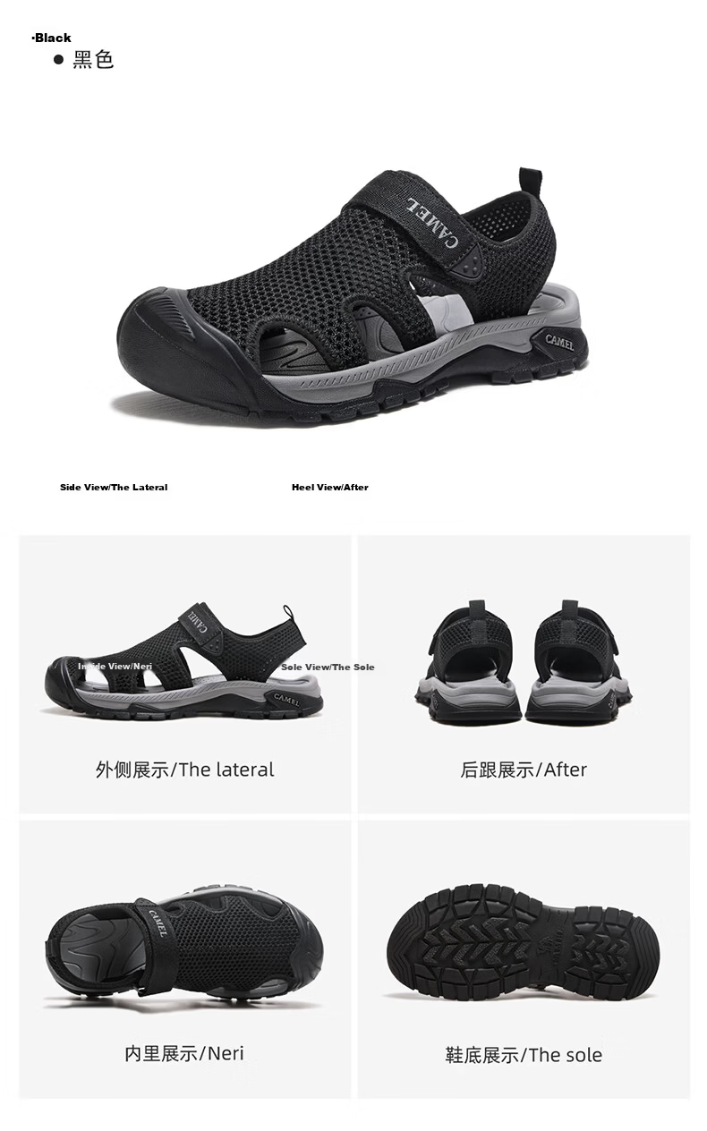 CAMEL Summer Open-Toe Breathable Outdoor Sports Casual Beach Hiking Sandals G16M307030 Gray Size 41 25