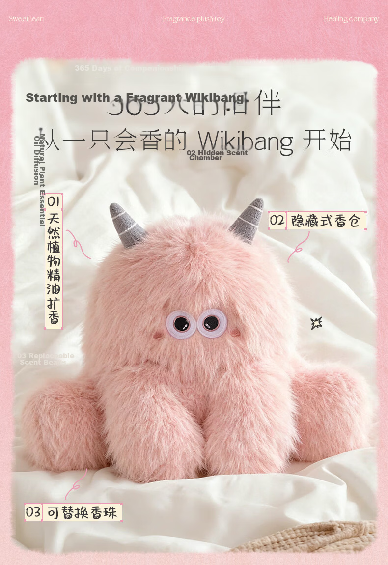 Wenjian Aromatherapy Plush Doll, Birthday Gift for Girls, Practical Toy for Female Friends And Girlfriends 4