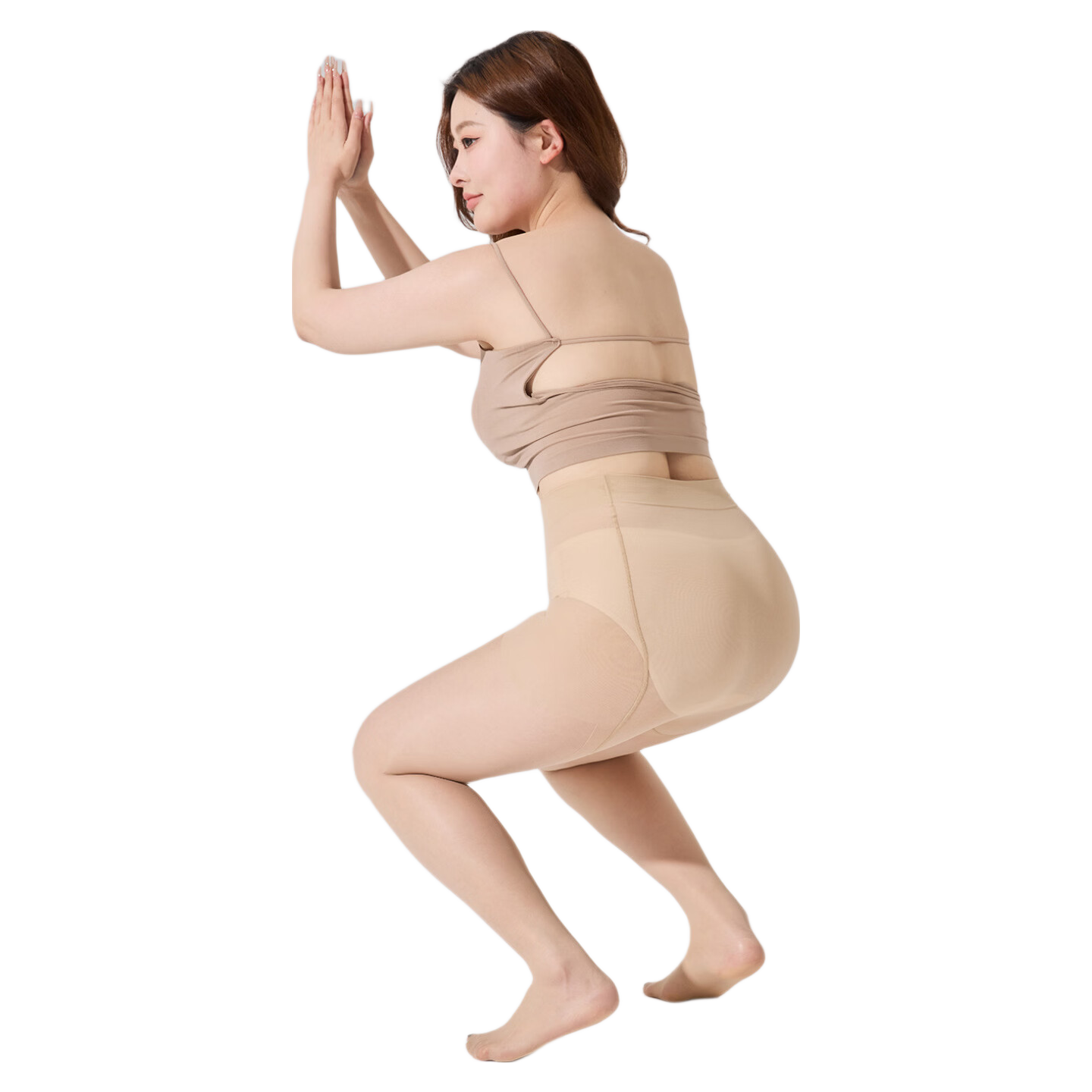 Langsha Plus Size Ultra-thin Summer Pantyhose with Double Crotch, Skin Color, Plus Size Tights for Women, Nude Leg Effect Stockings
