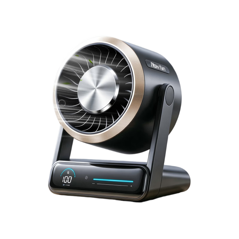High-End Black Version Ion Negative Cooling Desktop Fan Ultra-Quiet Portable Small USB Silent Fan for Dorm Office Home Outdoor Camping Purification Fan