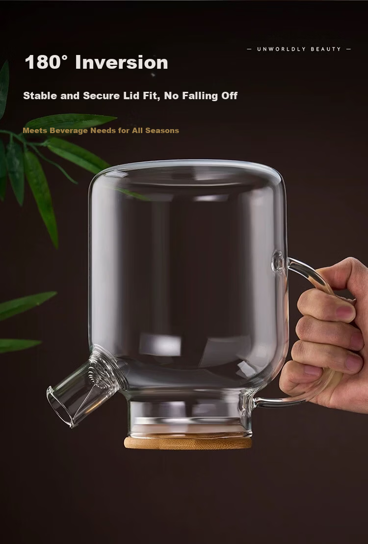 Chayan Japanese Style High Borosilicate Glass Heat-Resistant Large Capacity 1.8L Cold Water Pitcher with Tea Separation 5