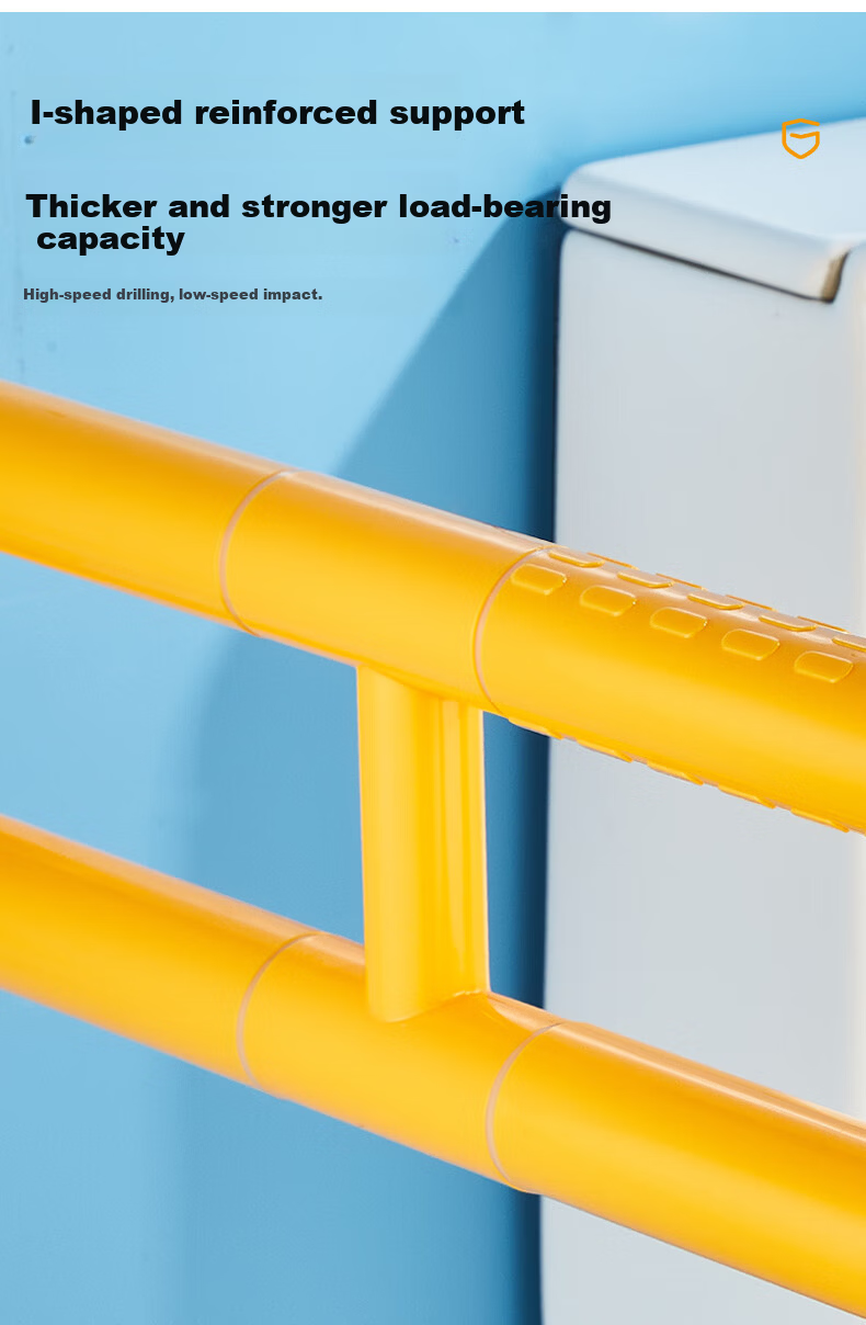 Meiruide T-Shaped Up-Flipping Toilet Support Handle, Bathroom Handrail, Barrier-Free Elderly-Friendly Toilet Handle, 70cm TY-MF 3