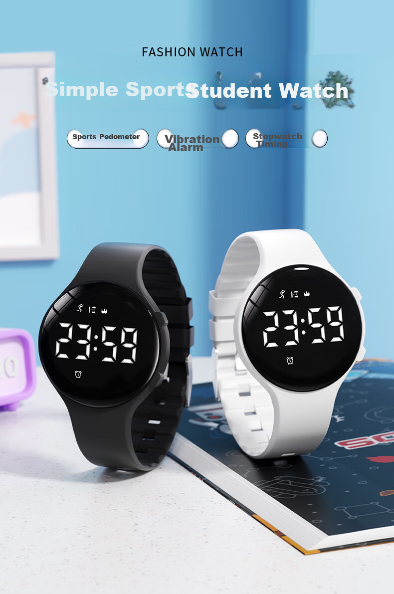 Koshi Student Watch Children's Girls Junior High Sports Multifunction Silent Vibration Alarm Electronic Watch Boys 1