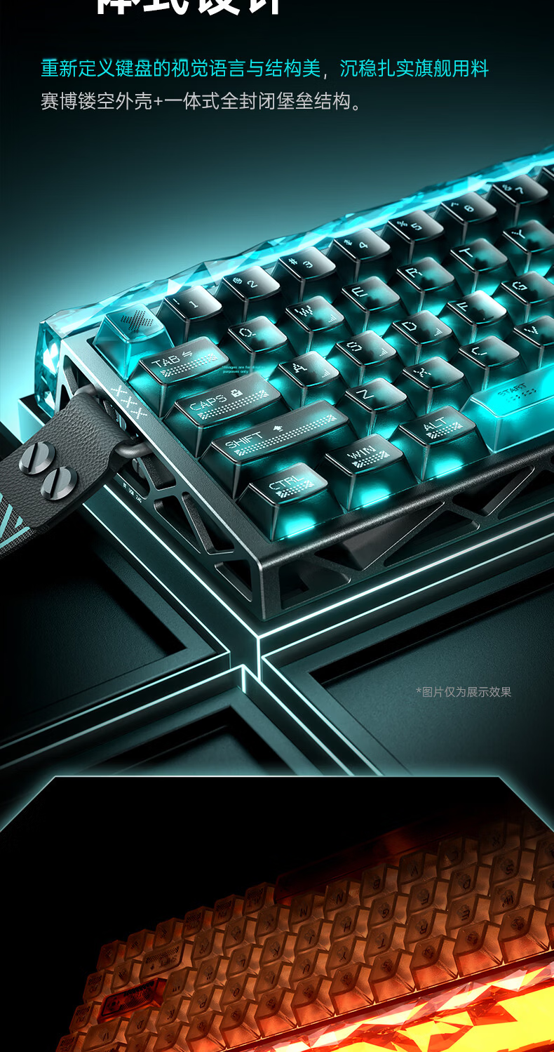 AULA HERO68XS Hollow Out Triple Mode Magnetic Axis Keyboard RT E-sports Gaming Dual 8K Wireless 2.4G Bluetooth Wired ARGB 68-Key Custom Mechanical Keyboard Orange 4