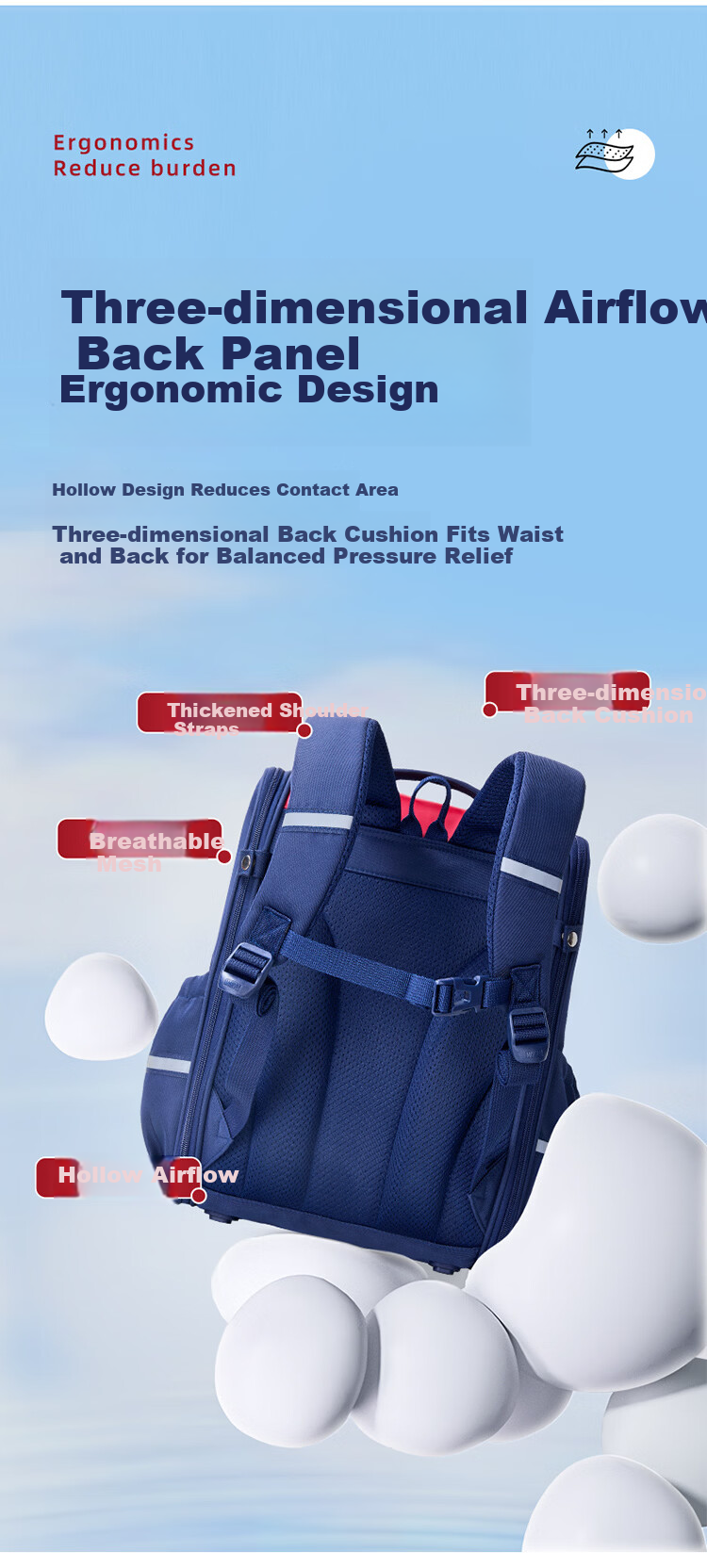 Disney Elementary School Backpack for Grades 1-3 Boys and Girls Breathable Lightweight Large Capacity Water-Resistant School Bag 2
