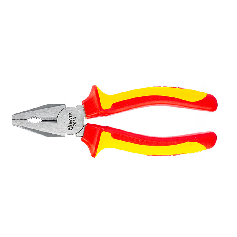 SATA VDE Insulated High-Voltage Resistant Steel Wire Pliers 8 Inch 70333
