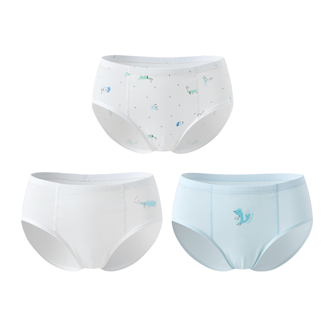 Gb Children's Underwear, Class A 100% Cotton Boys' Briefs, No Wedgie, Pure White, 3-Pack