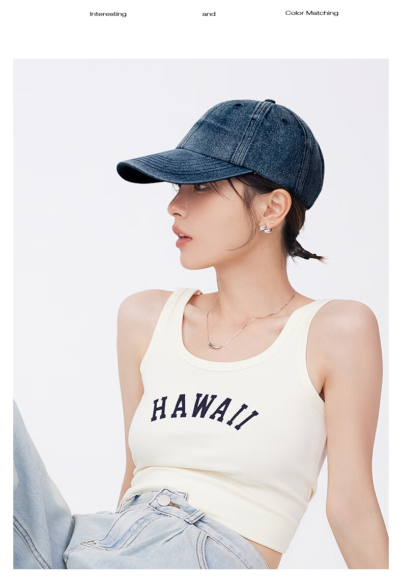 FANCET Baseball Cap for Women, Washed Denim Style Hat, Korean Version Large Head Circumference Sports Cap for Men, Duck Tongue Cap, Couple's Hat 12