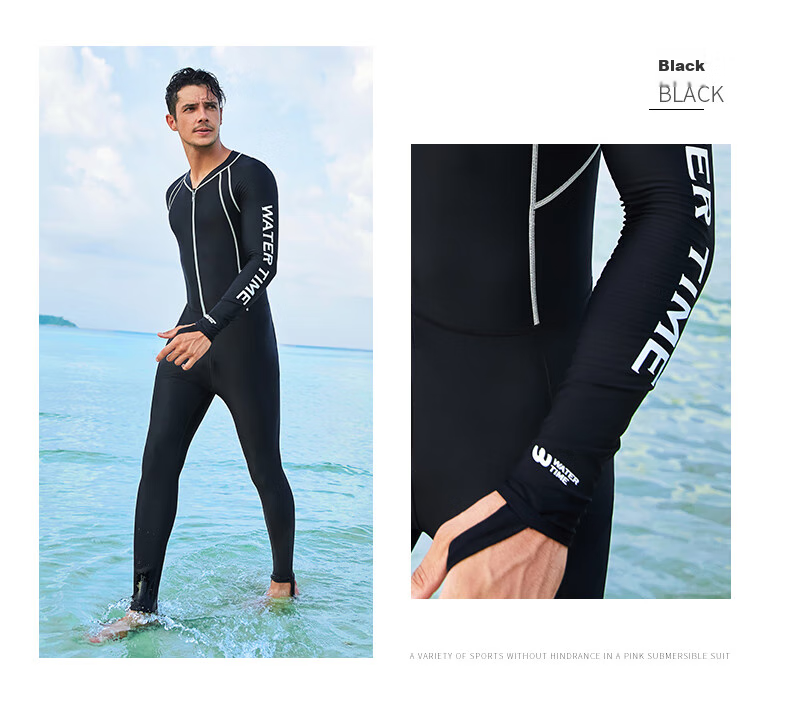 WATERTIME / Shuichuan Diving Suit, Men's Wetsuit, Snorkeling Suit, One-Piece Surfing Snorkeling Suit, Long-Sleeve Swimwear 9