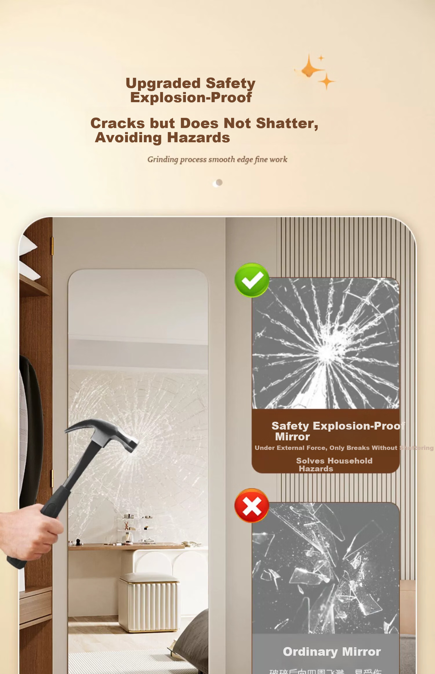 Yimo Home Full-Length Wall-Mounted Dressing Mirror 30x120cm for Bedroom Makeup and Living Room 7