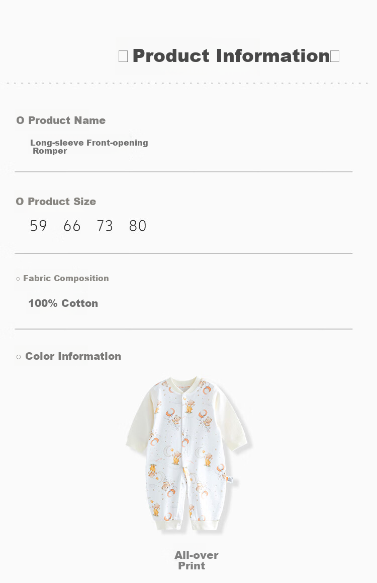 Babyprints Baby Cotton Long Sleeve Romper Newborn Unisex Soft Four Seasons Bodysuit 59 4