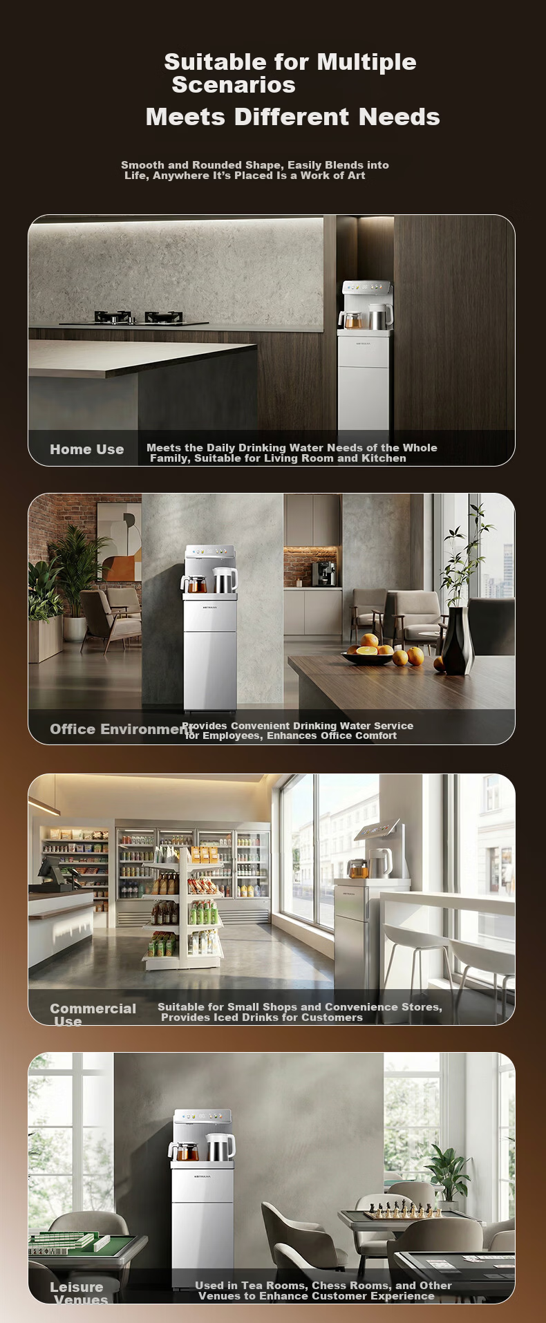 TRULIVA Tea Bar Machine Living Room Home Water Dispenser Remote Control Smart Tea Bar Cabinet Bottom-Load Water Bucket Fully Automatic Vertical Electric Kettle Multifunctional Tea Maker National Subsi 17